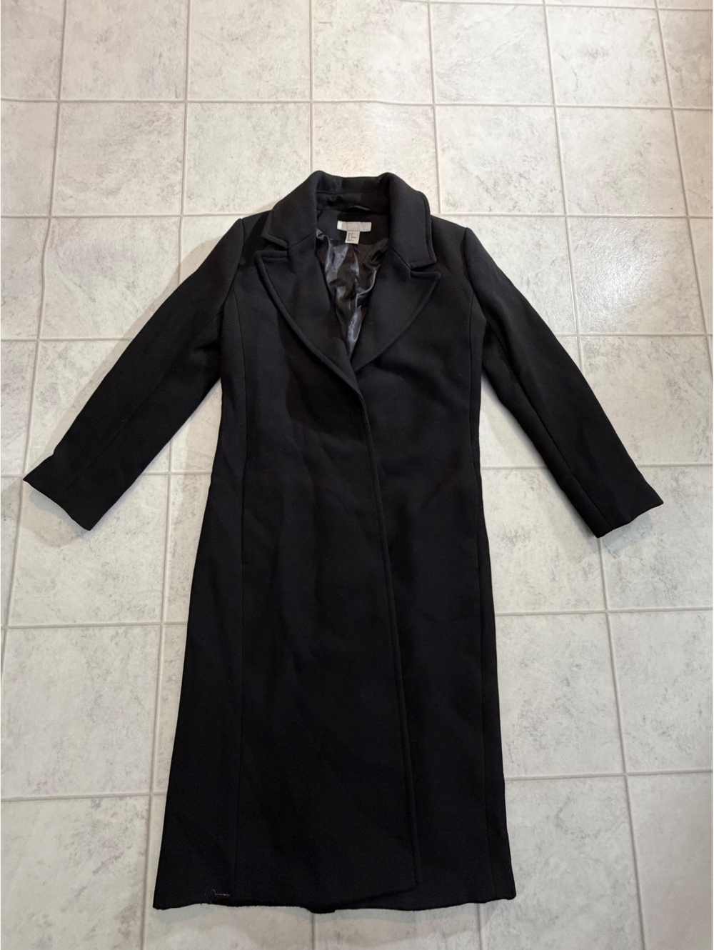 H&M black long coat